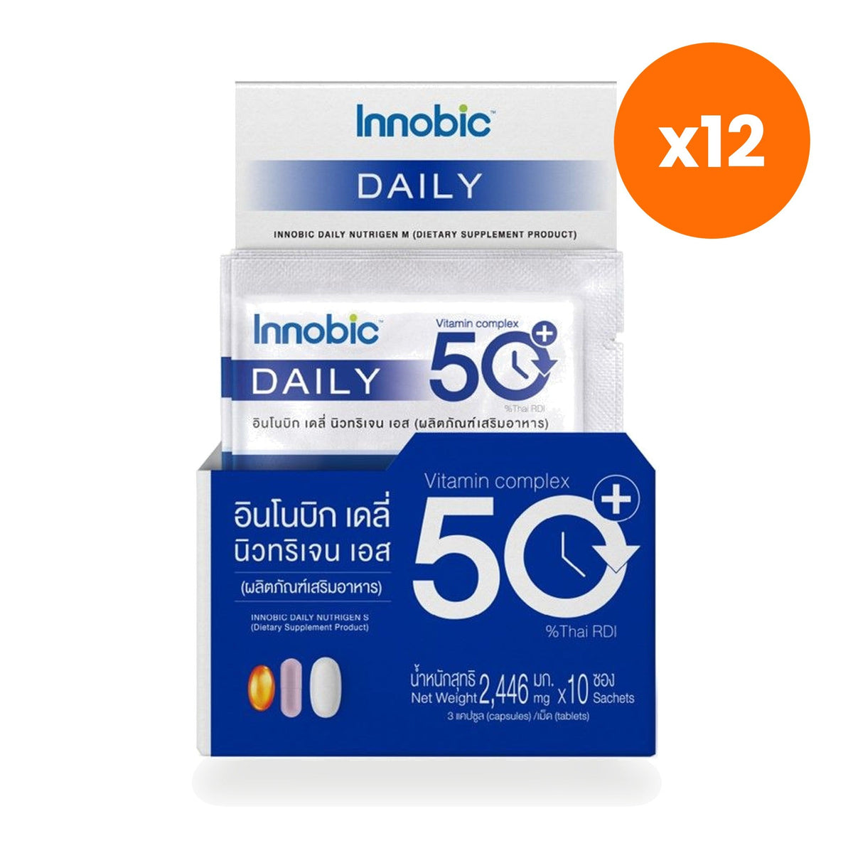 Innobic Daily Nutrigen S Vitamin Sachets Adults 50+ Senior for Bone Health