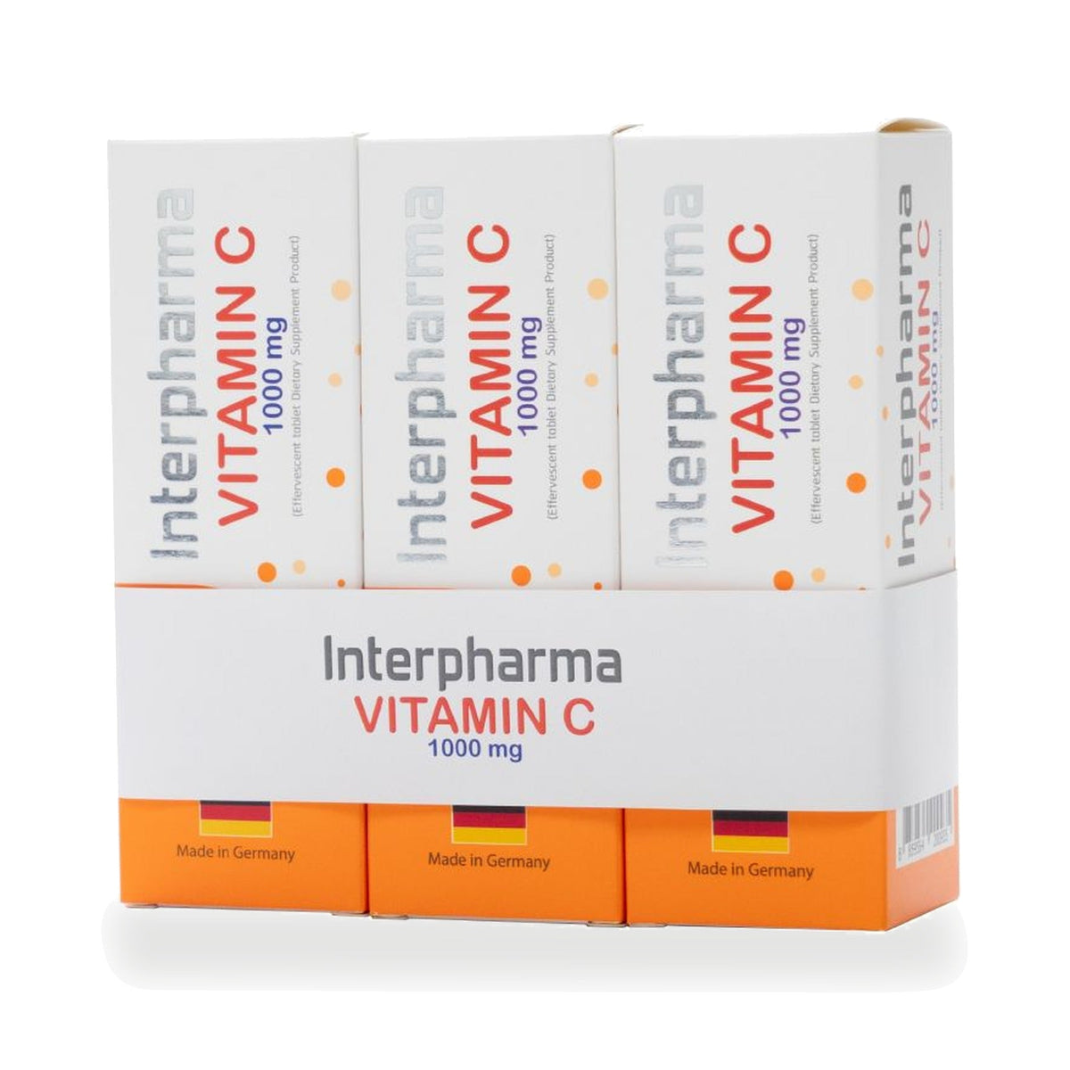 Interpharma Vitamin C 1,000mg Effervescent Tablets ‚ 3 x 20 Tablets