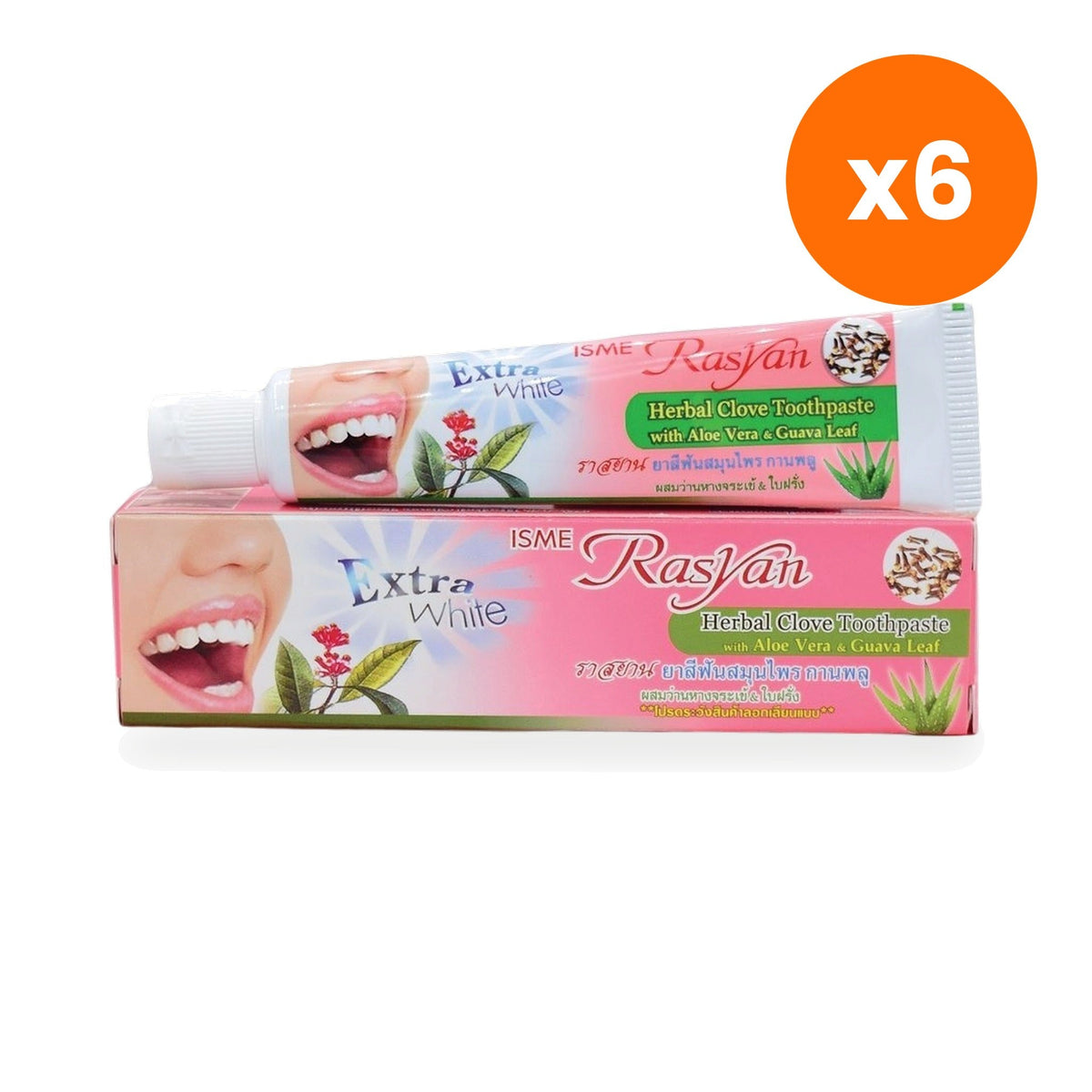 ISME Rasyan Clove Herbal Toothpaste Aloe Vera Guava Leaf Oral for Fresh Breath 30 g