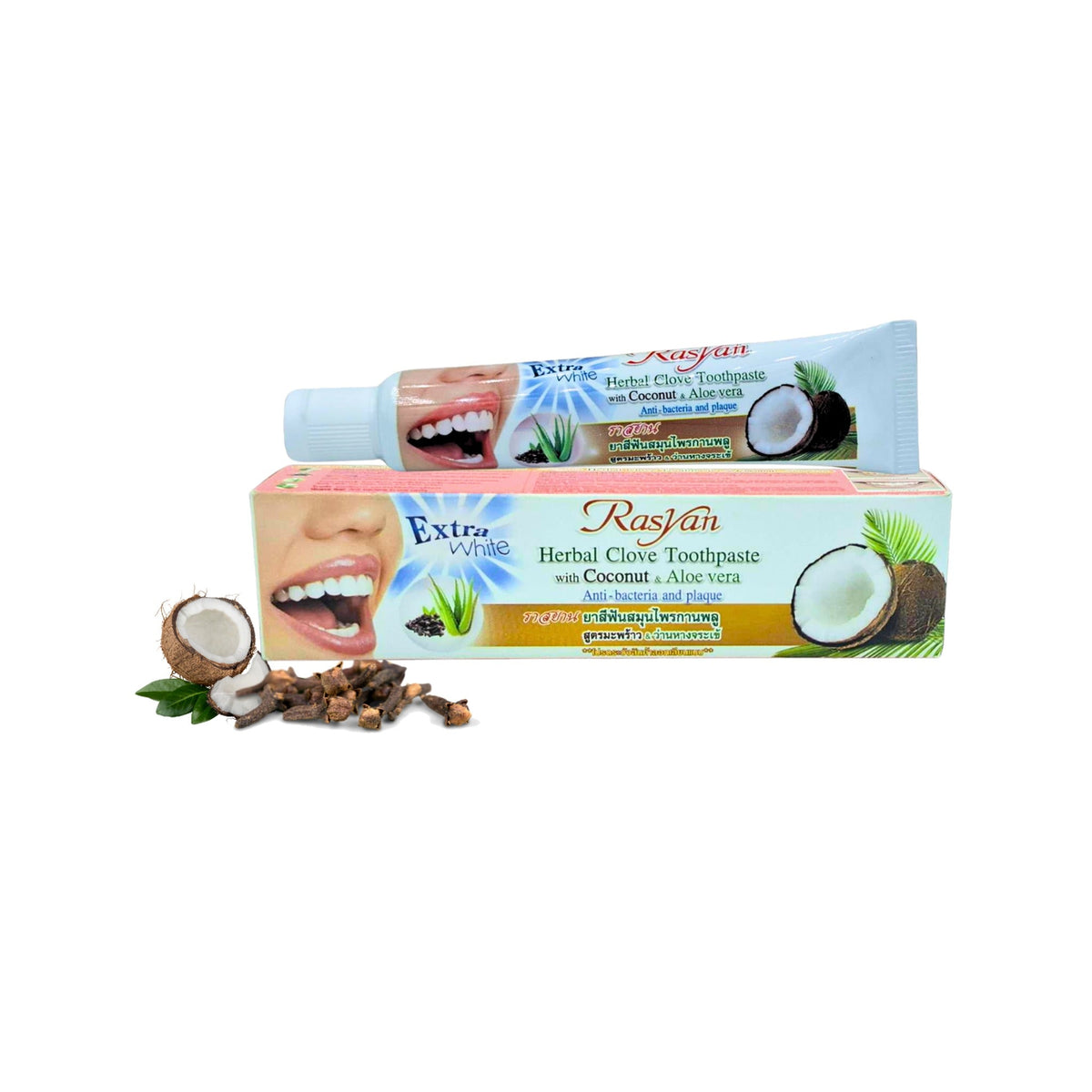 ISME Rasyan Clove Herbal Toothpaste with Coconut & Aloe Vera ‚ 30 g