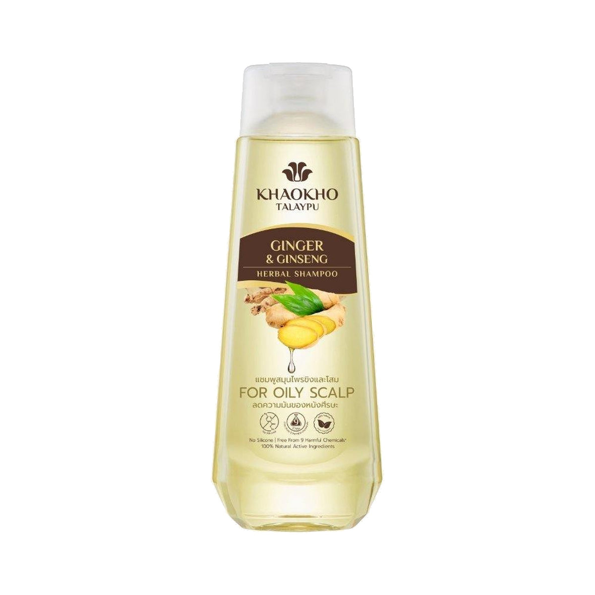 Khaokho Talaypu Shampoo Ginger and Ginseng for Scalp and Hair Care 330 ml