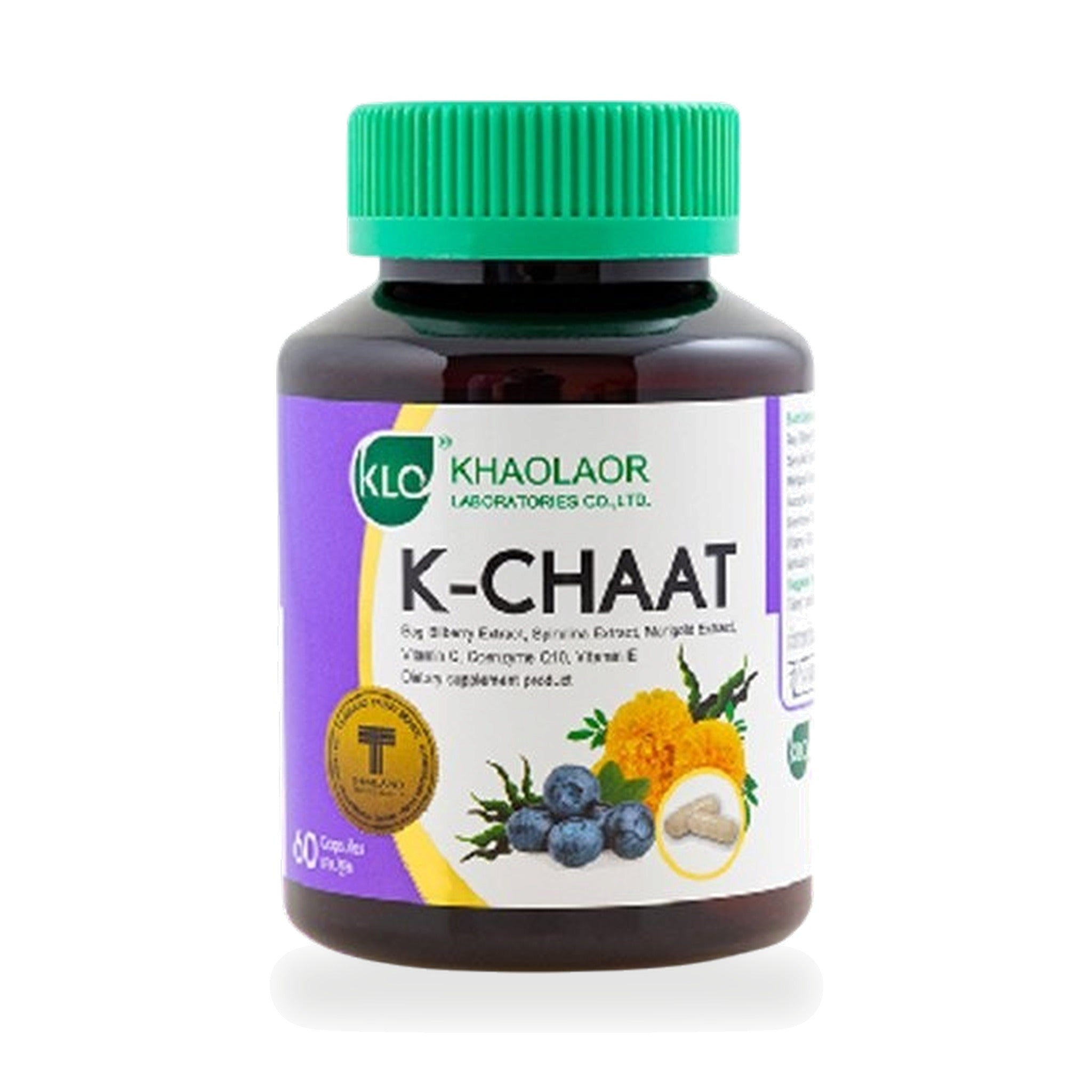 Khaolaor K-Chuch Bilberry Extract with Lutein & CoQ10 ‚ 60 Capsules