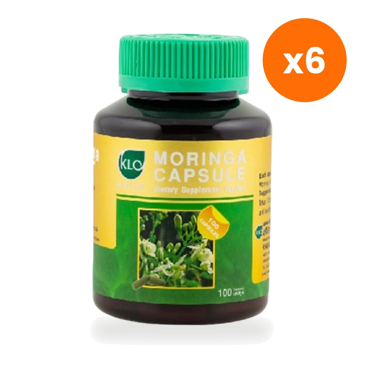 Khaolaor Moringa Leaf for Everyday Wellness Capsules 450mg 100 Capsules