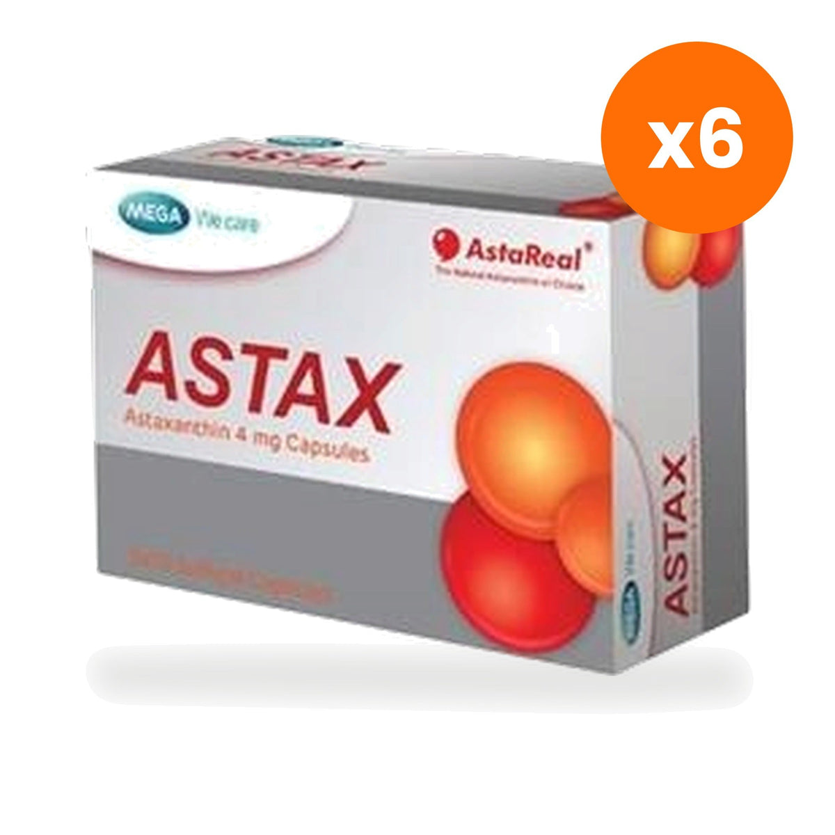 Mega We Astax Astaxanthin Capsules 4mg for Skin and Eye Comfort 30 Capsules