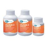 Mega We Care Calcium-D Liquid Calcium Capsules 600mg ‚ 200 Capsules (2 x 90 + 20)