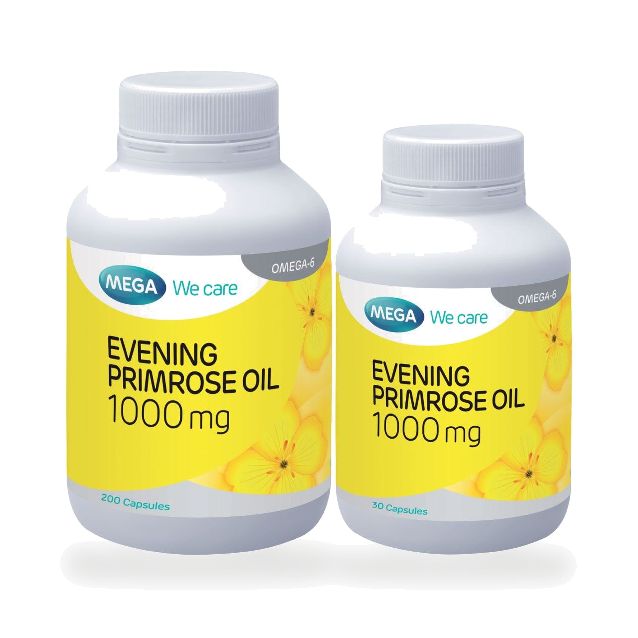 Mega We Care Evening Primrose Oil Softgels 1,000mg ‚ 230 Softgels (200 + 30)