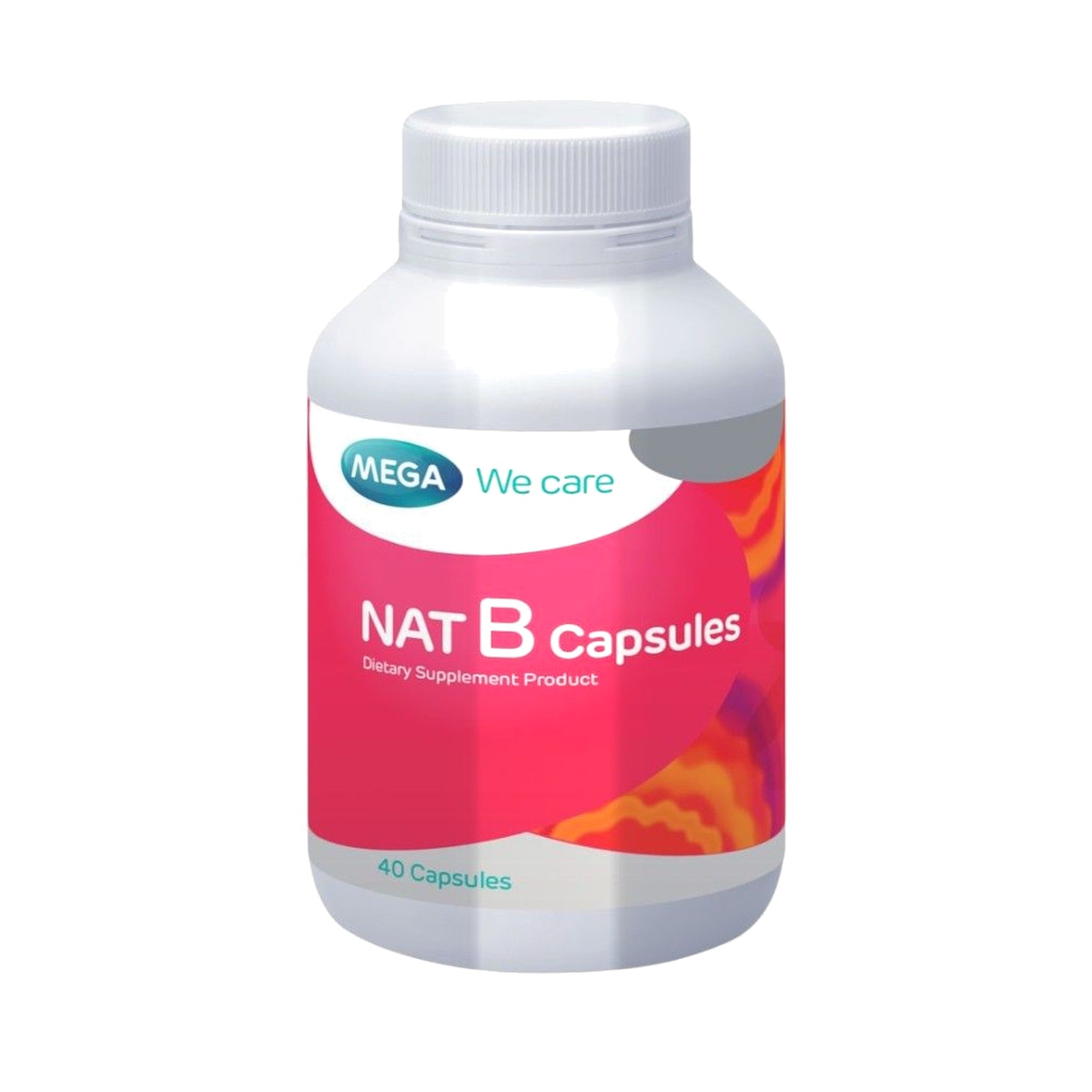 Mega We Care Nat B Vitamin B Complex Capsules ‚ 40 Capsules