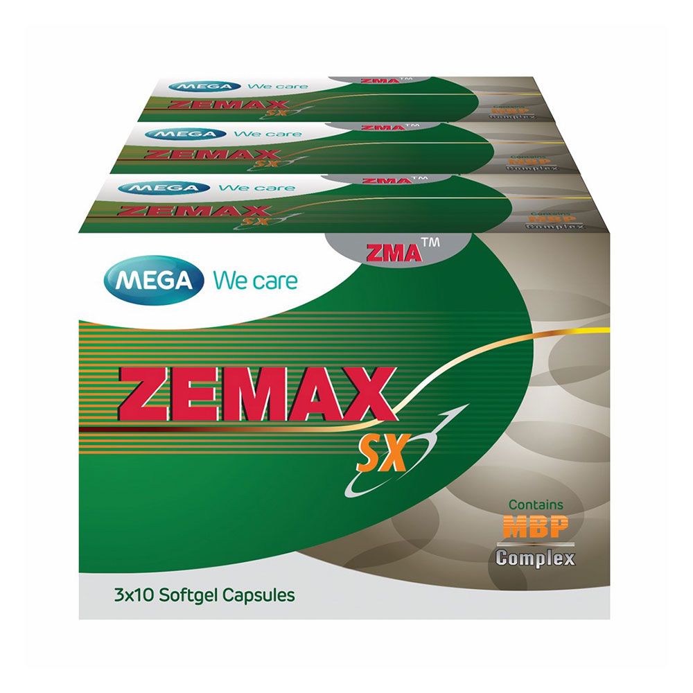 Mega We Care Zemax SX ZMA & L-Carnitine Capsules ‚ 90 Capsules