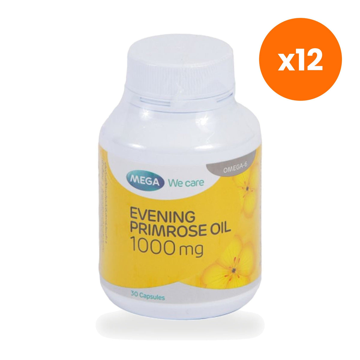 Mega We Evening Primrose Oil 1000mg Women's for Skin Hydration and Comfort 30 Softgels