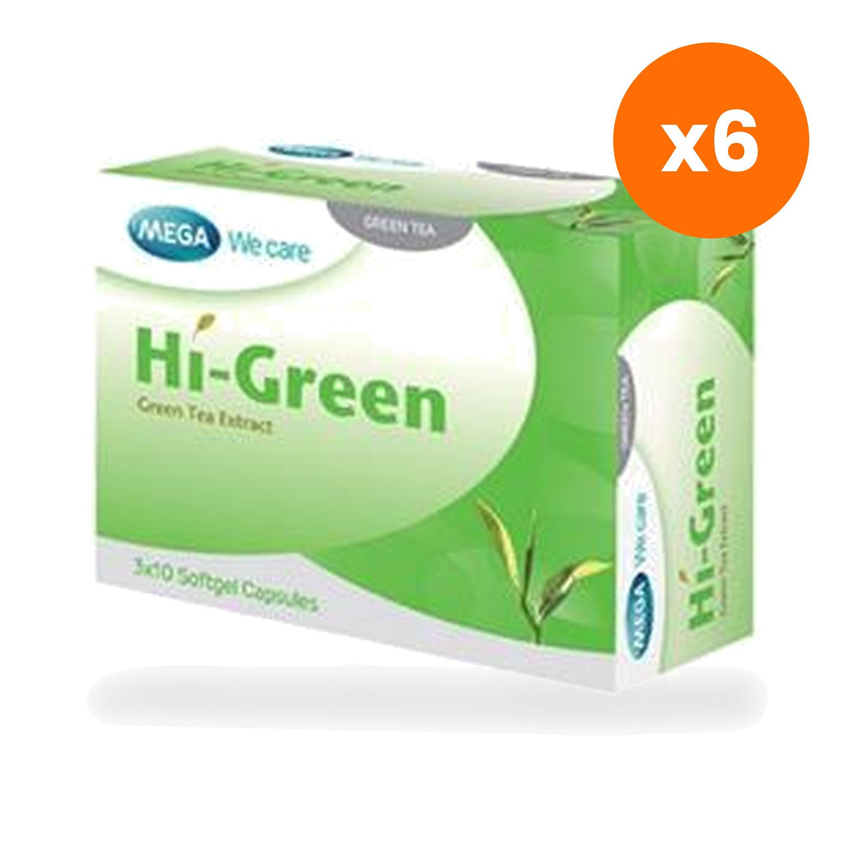 Mega We Hi Green Green Tea Extract EGCG Capsules for Weight Management