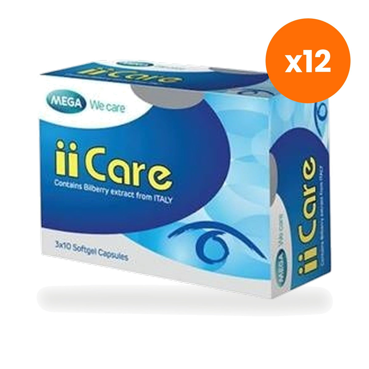 Mega We ii Lutein Bilberry Capsules for Eye Comfort from Screens 30 Capsules