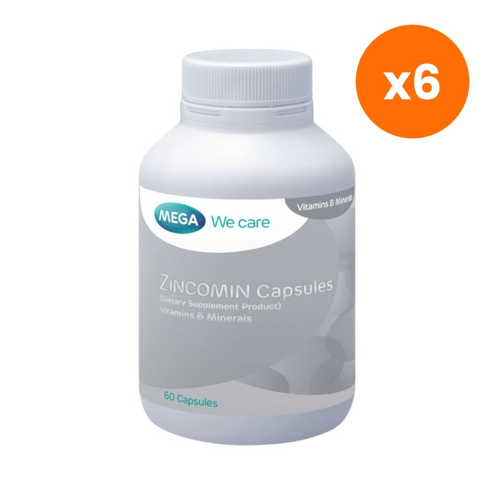 Mega We Zincomin Zinc Multivitamin for Everyday Energy Capsules 60 Capsules