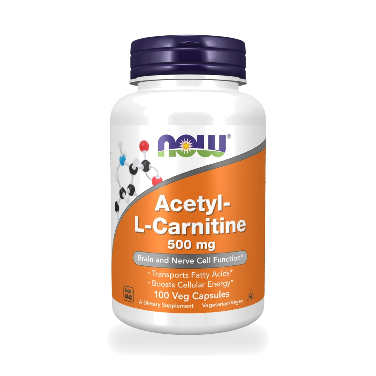 NOW Foods Acetyl-L-Carnitine 500mg Veg Capsules ‚ 100 Capsules