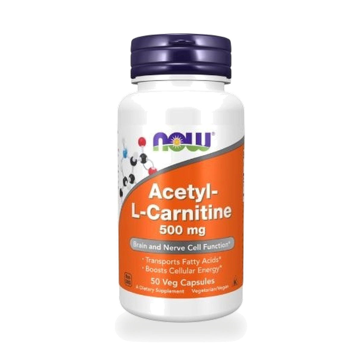 NOW Foods Acetyl-L-Carnitine Veg Capsules 500mg ‚ 50 Veg Capsules