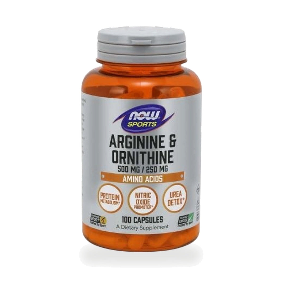 NOW Foods Arginine & Ornithine Capsules 500mg/250mg ‚ 100 Capsules