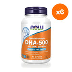 NOW Foods DHA 500 Enteric Coated Fish Oil 1000mg for Brain and Eye Health 90 Softgels