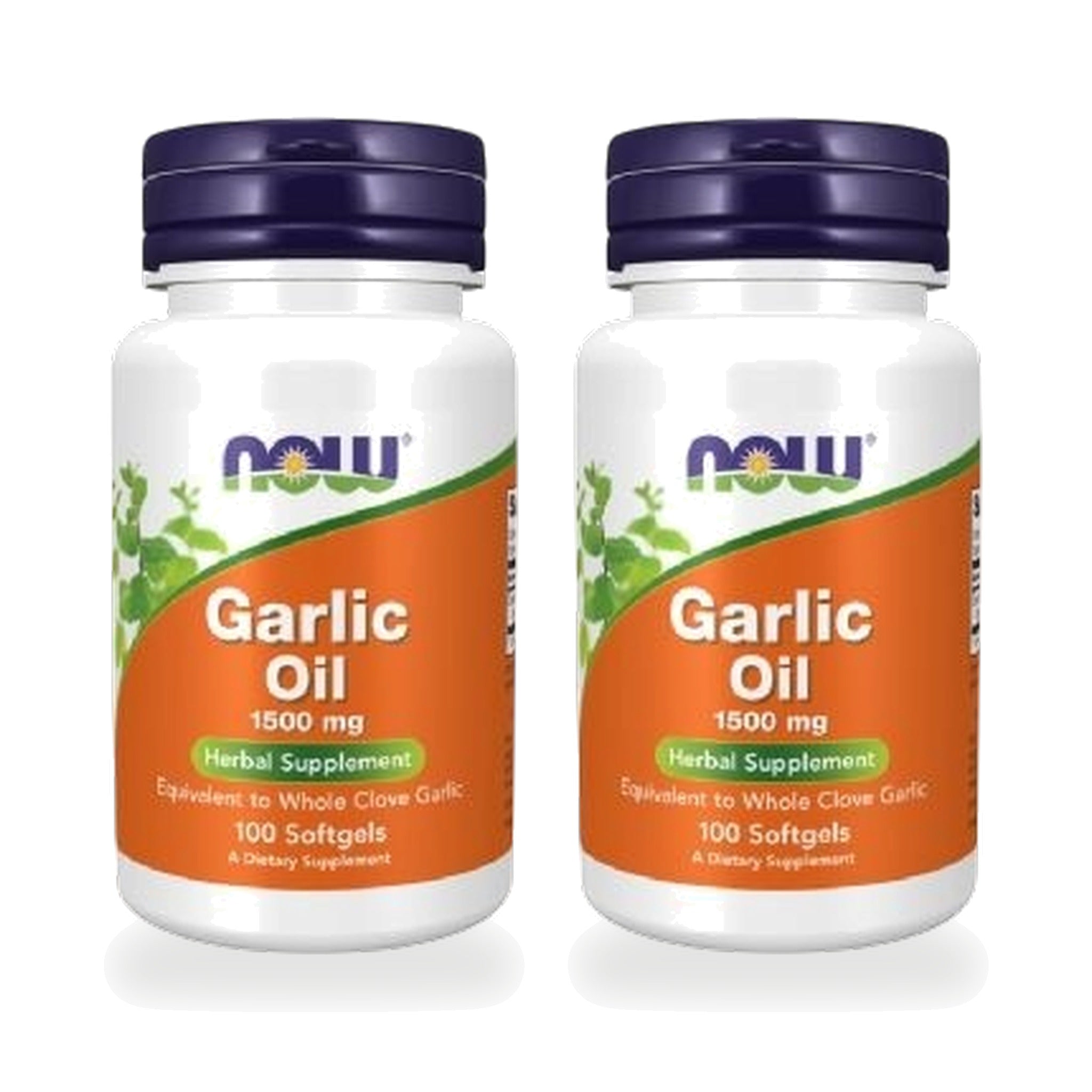 NOW Foods Garlic Oil 1,500mg Vegetable Capsules ‚ Twin Pack