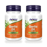 NOW Foods Garlic Oil 1,500mg Vegetable Capsules ‚ Twin Pack