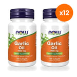 NOW Foods Garlic Oil 1500mg Vegetable Capsules for Everyday Wellness Twin Pack
