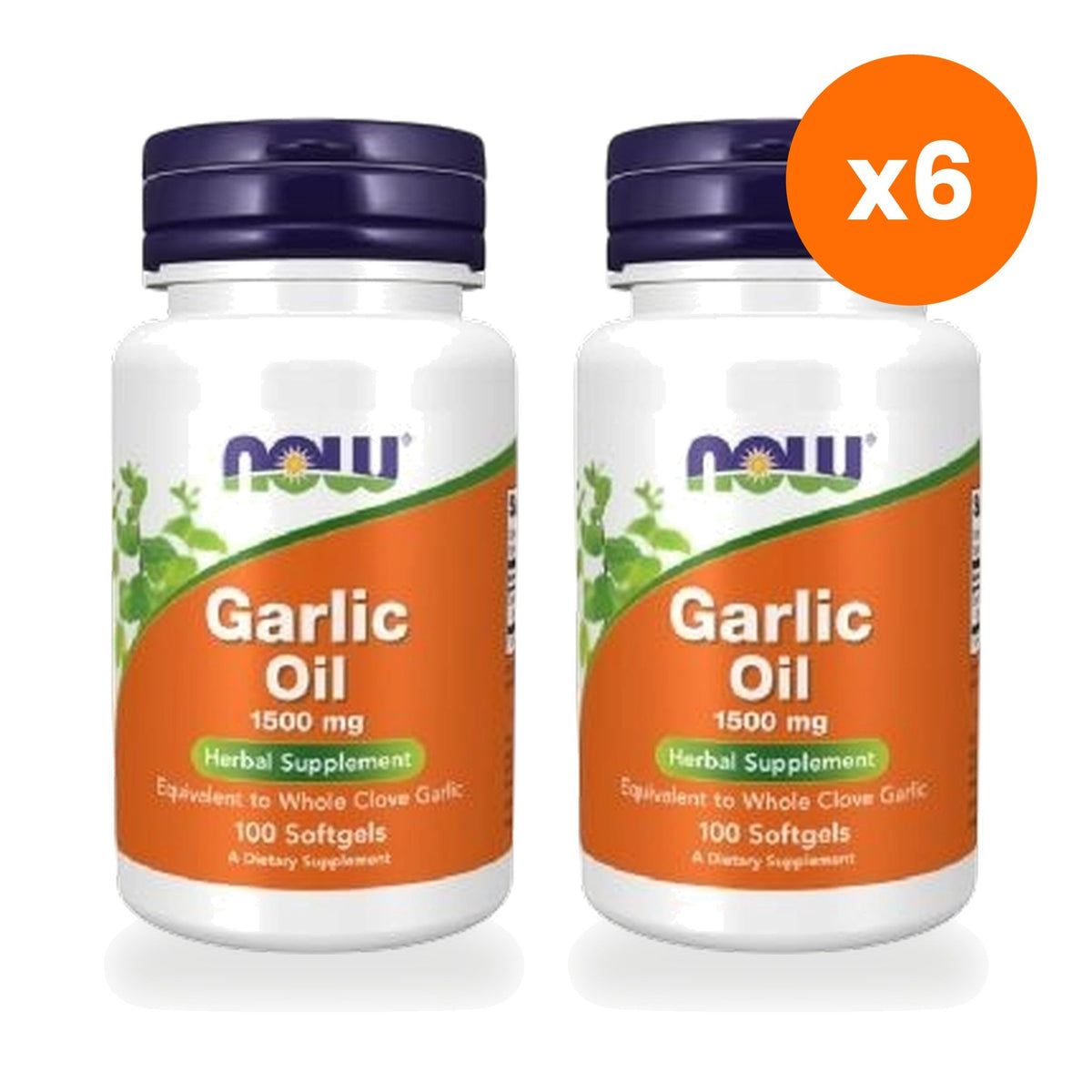 NOW Foods Garlic Oil 1500mg Vegetable Capsules for Everyday Wellness Twin Pack
