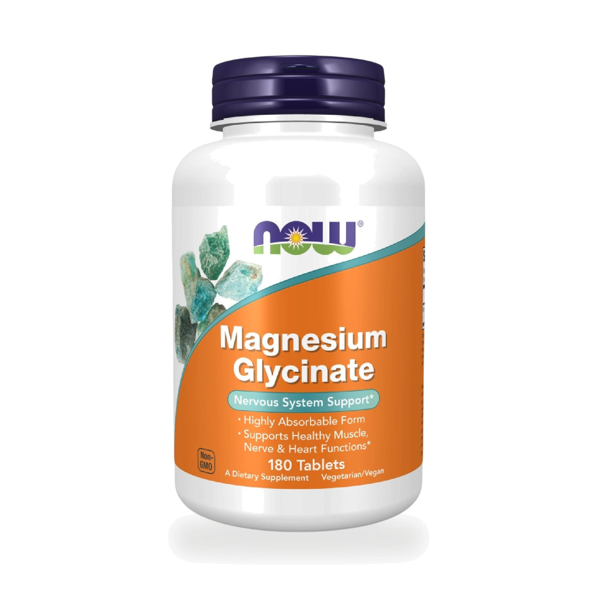 NOW Foods Magnesium Glycinate with BioPerine ‚ 180 Tablets