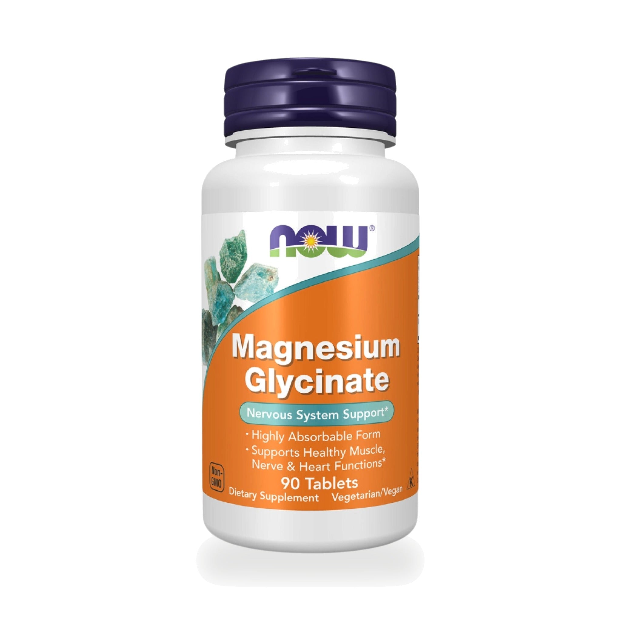 NOW Foods Magnesium Glycinate with BioPerine ‚ 90 Tablets