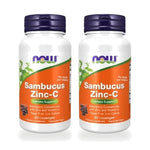 NOW Foods Sambucus Zinc-C Elderberry Chewable Tablets ‚ Twin Pack