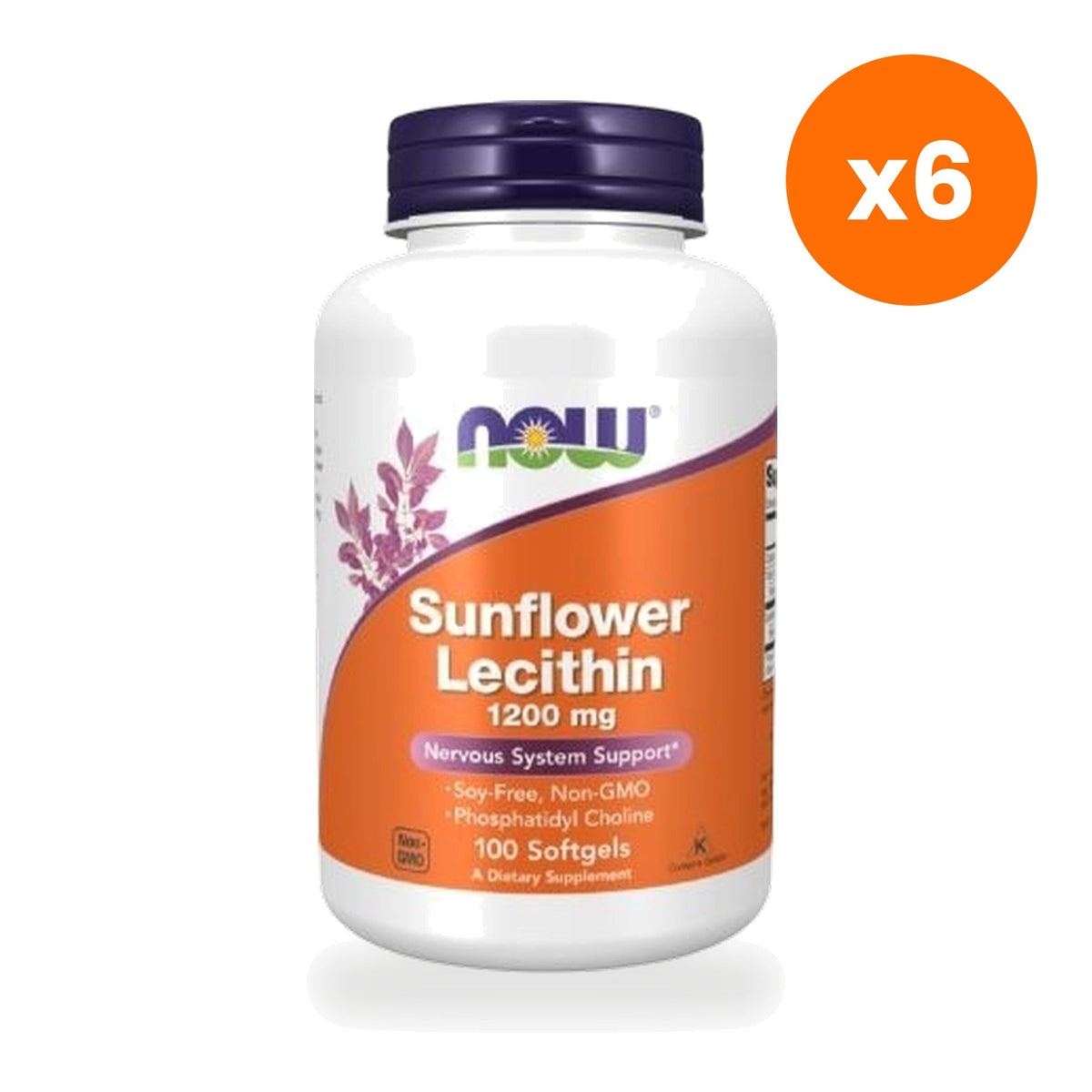 NOW Foods Sunflower Lecithin 1200mg Soy Free for Everyday Wellness 100 Softgels