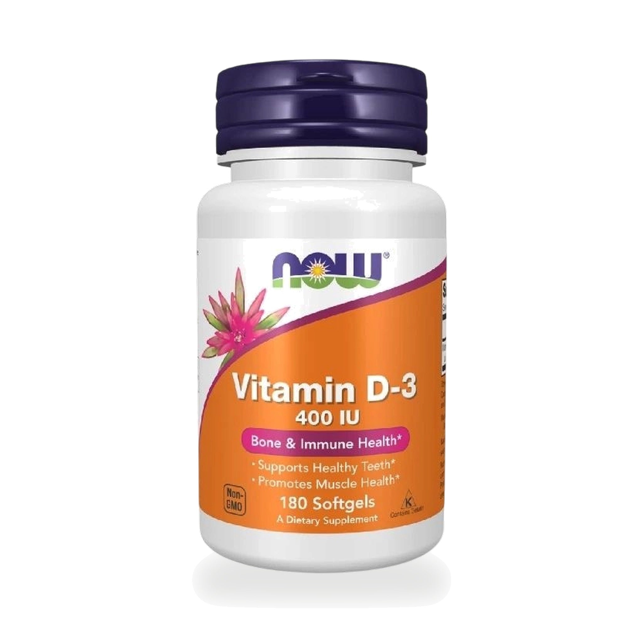 NOW Foods Vitamin D3 Softgels 400 IU ‚ 180 Softgels