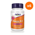NOW Foods Vitamin D3 Softgels 400 IU for Bone and Immune Health 180 Softgels