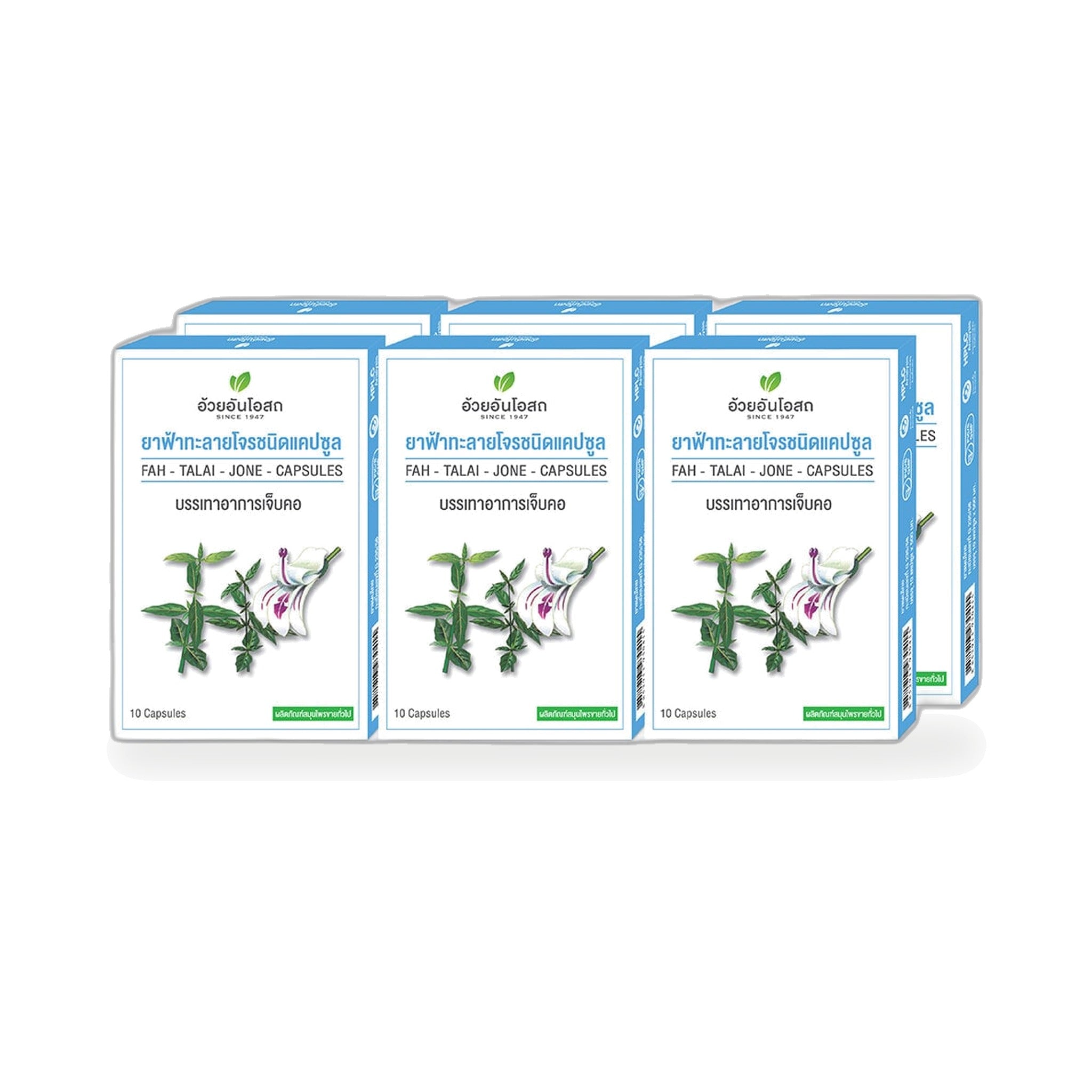 Ouay Un Osoth Andrographis Capsules 400mg ‚ 60 Capsules (6 Blister Strips of 10)