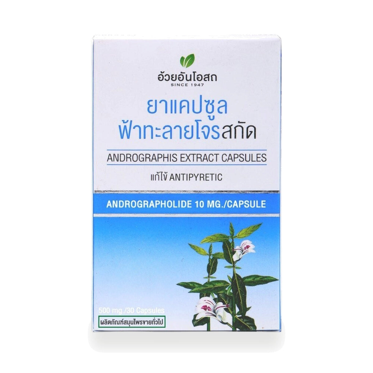 Ouay Un Osoth Andrographis Extract Capsules 200mg ‚ 30 Capsules