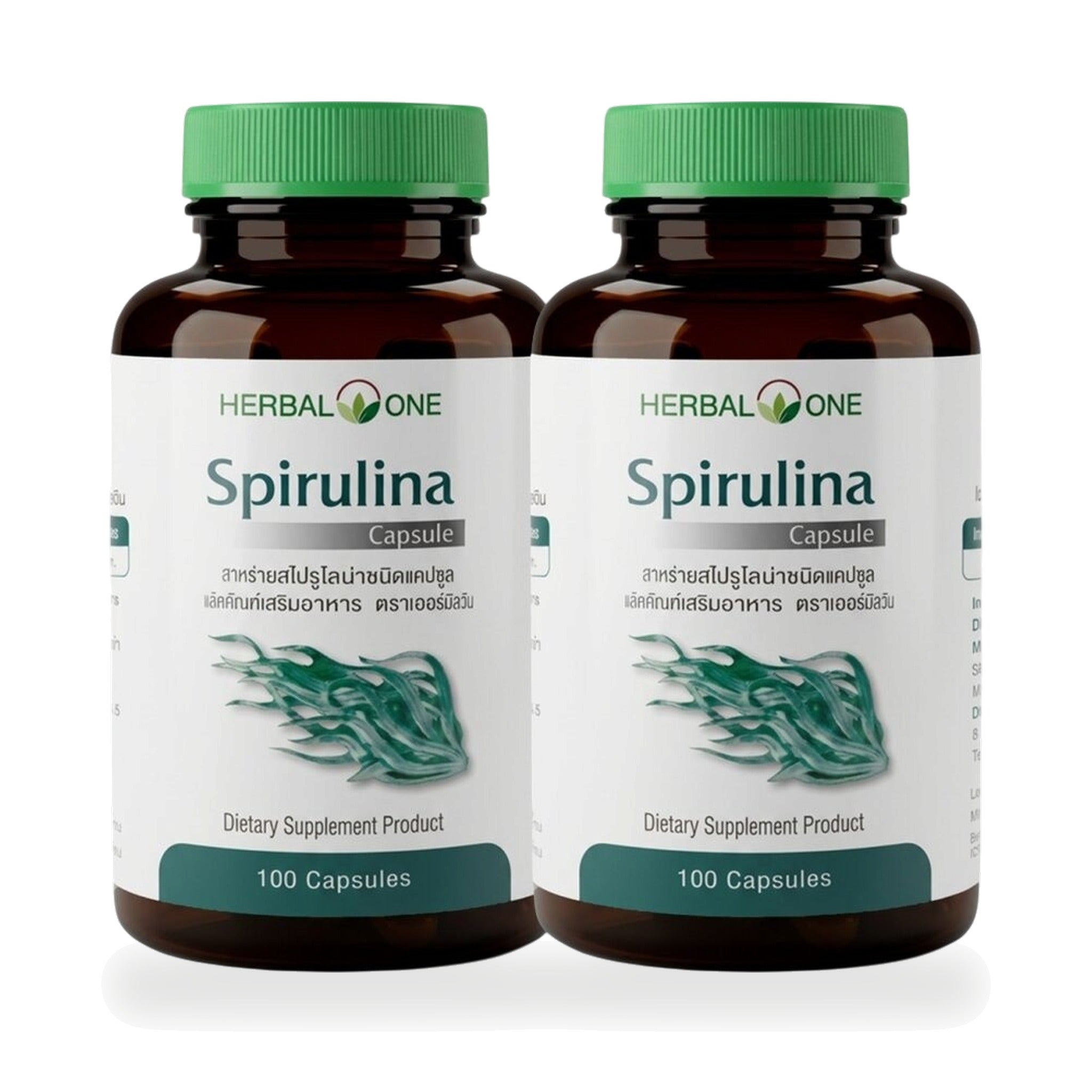 Ouay Un Osoth Herbal One Spirulina Capsules 400mg ‚ 2 x 100 Capsules