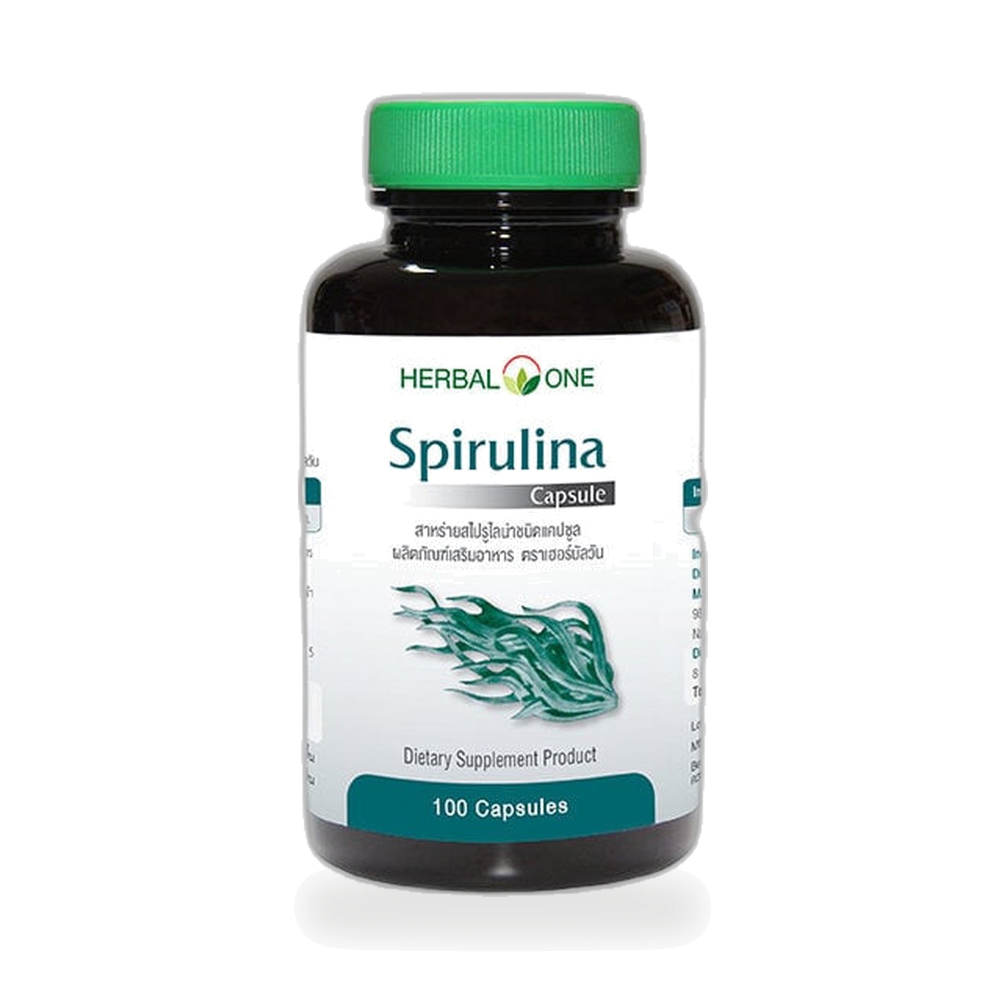 Ouay Un Osoth Herbal One Spirulina Capsules 400mg ‚ 100 Capsules