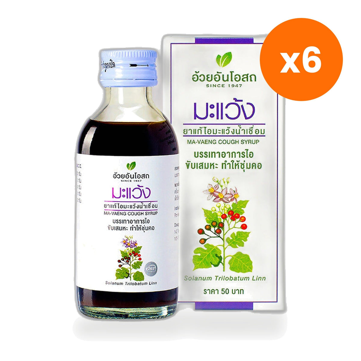 Ouay Un Osoth Solanum Herbal Syrup for Throat Comfort 60 ml
