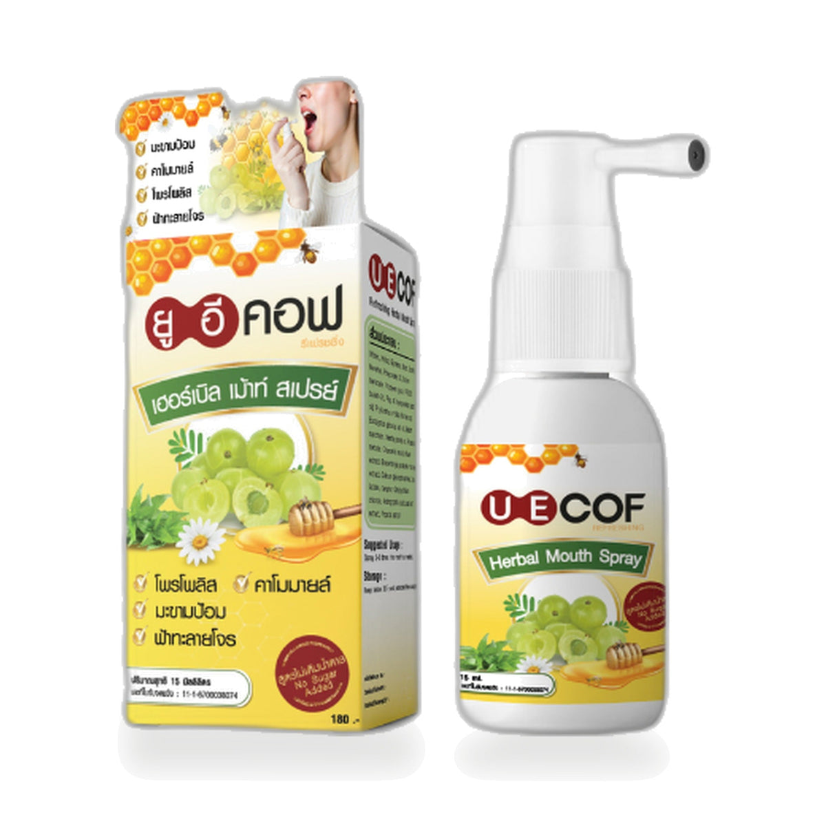 Panapat Uecof Herbal Throat & Mouth Spray with Amla ‚ 15 ml