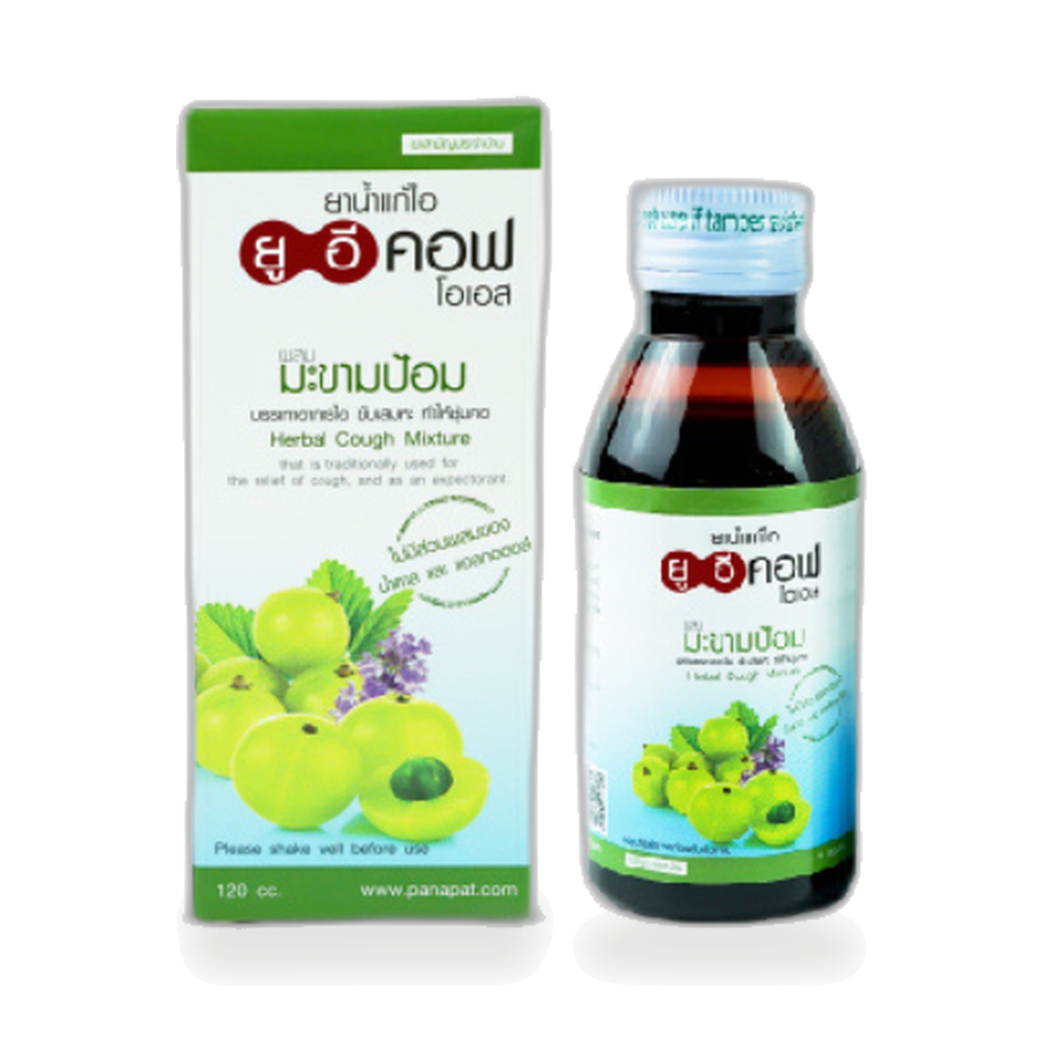 Panapat Uecof OS Sugar-Free Amla Herbal Throat Syrup ‚ 6 x 120 ml