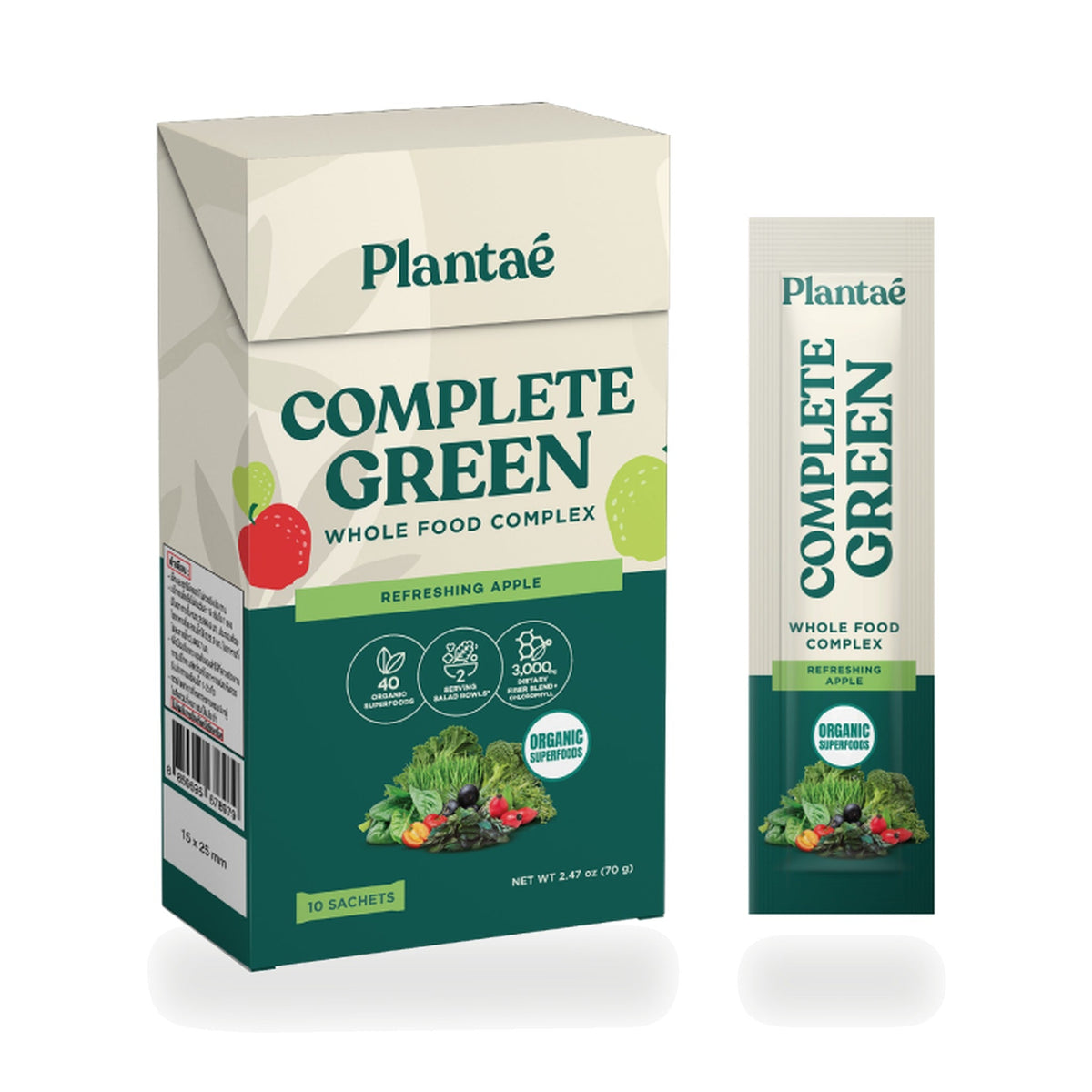 Plantae Whole Food Complex Complete Green Refreshing Apple Powder (Box) ‚ 210 g