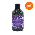 Poompuksa Butterfly Pea and Olive Herbal Shampoo for Scalp and Hair Care 250 g – 6 pack bundle