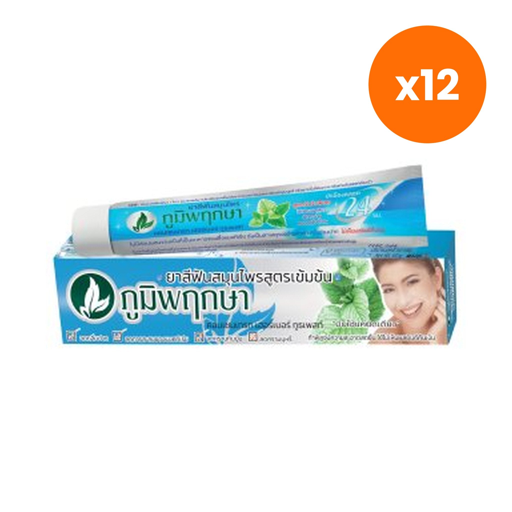 Poompuksa Concentrate Herbal Toothpaste for Oral Freshness 50 g – 12 pack bundle