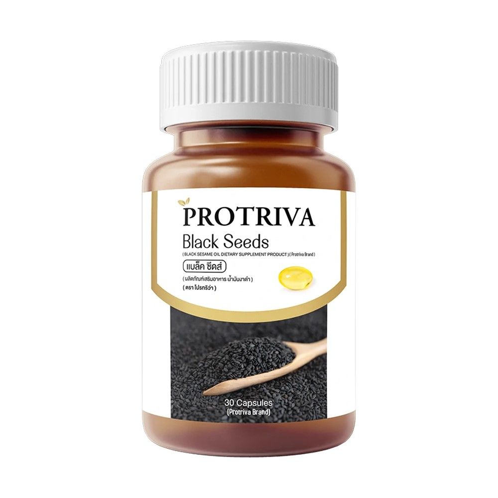 Protriva Black Seeds Cold-Pressed Black Sesame Oil Capsules ‚ 30 Capsules