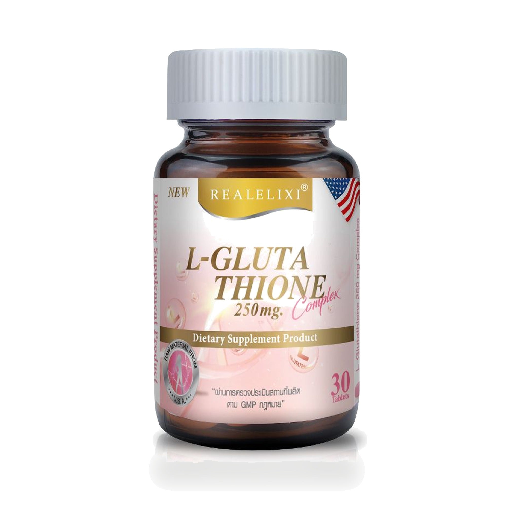 Real Elixir L-Glutathione Complex Tablets 250mg ‚ 30 Tablets