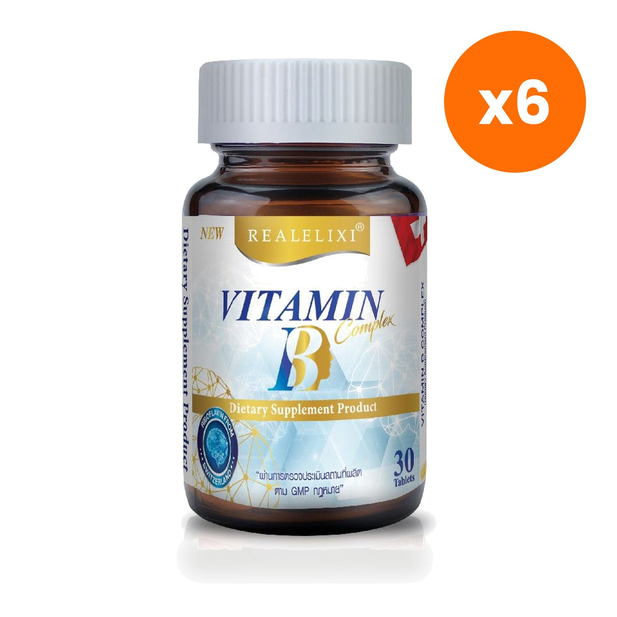Real Elixir Vitamin B Complex for Everyday Energy Tablets 30 Tablets