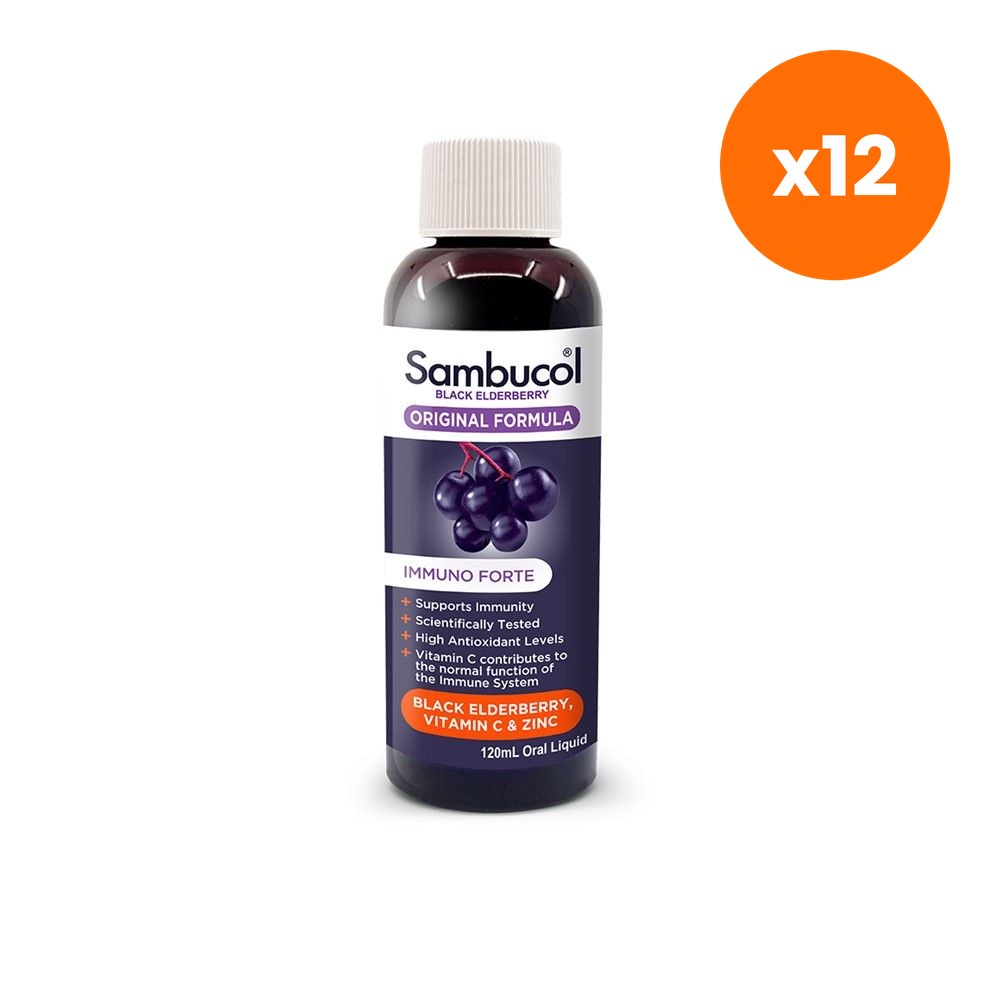 Sambucol Black Elderberry Liquid with Vitamin C Zinc for Daily Immune Support 120 ml