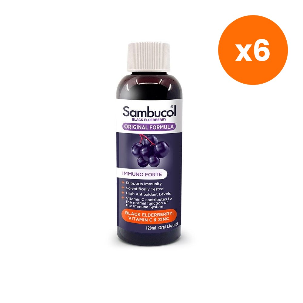 Sambucol Black Elderberry Liquid with Vitamin C Zinc for Daily Immune Support 120 ml
