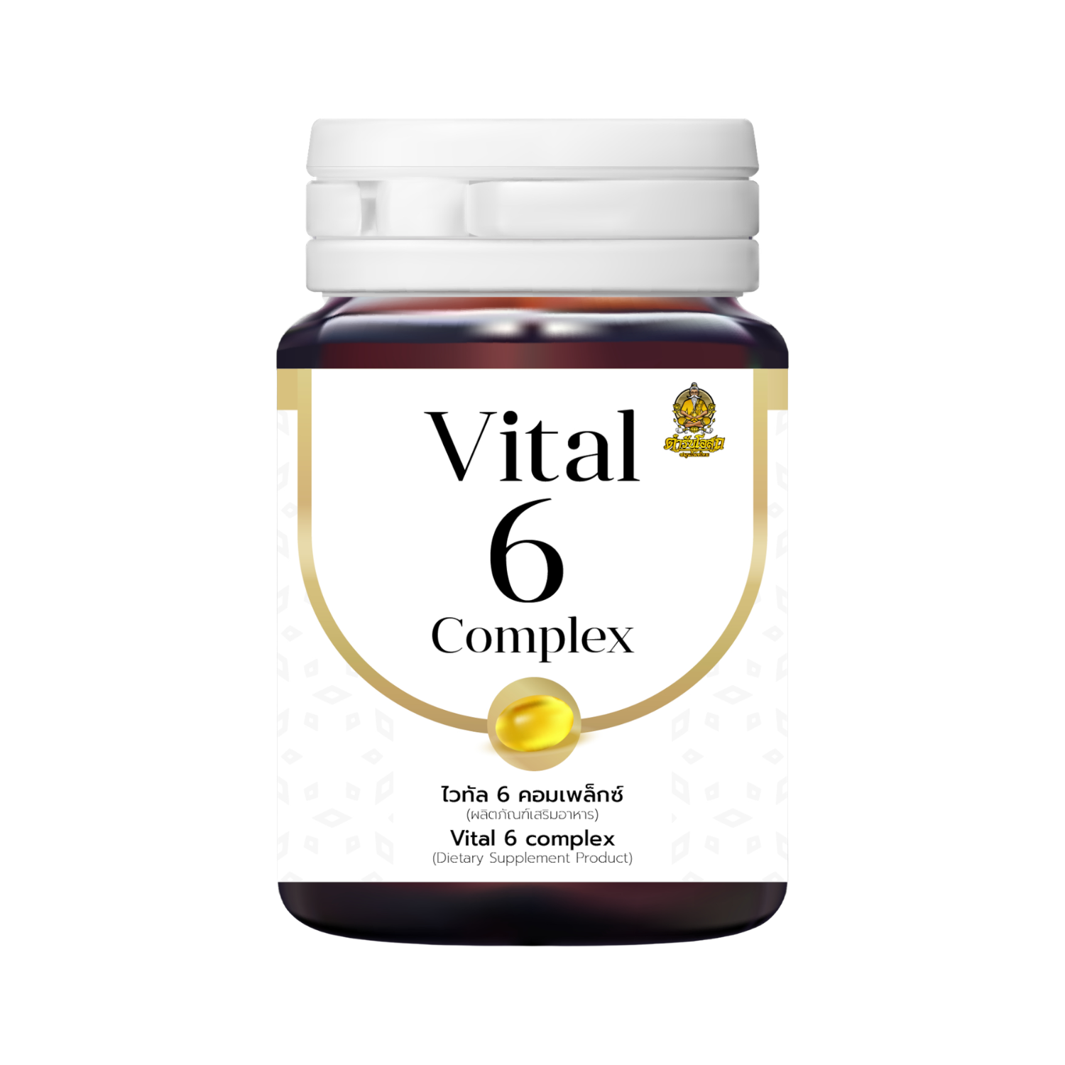 Tamra Posot Thai Herbs Vital 6 Complex Cold-Pressed Oil Softgels ‚ 30 Softgels