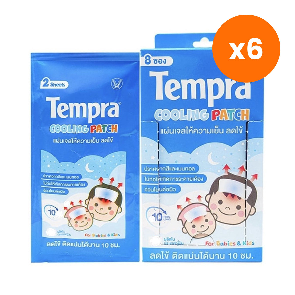 Tempra Cooling Patch for Cooling Comfort 8 Patches – 6 pack bundle
