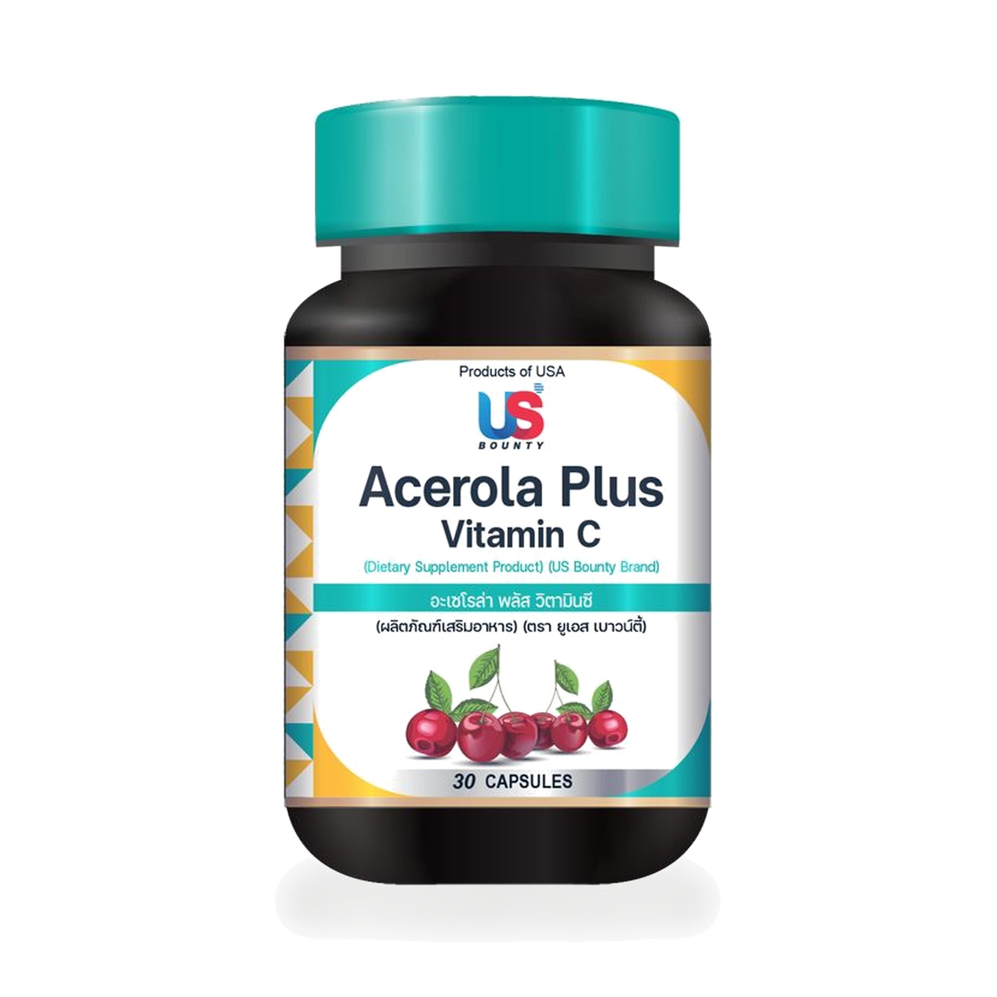 US Bounty Acerola Cherry Vitamin C Capsules ‚ 30 Capsules