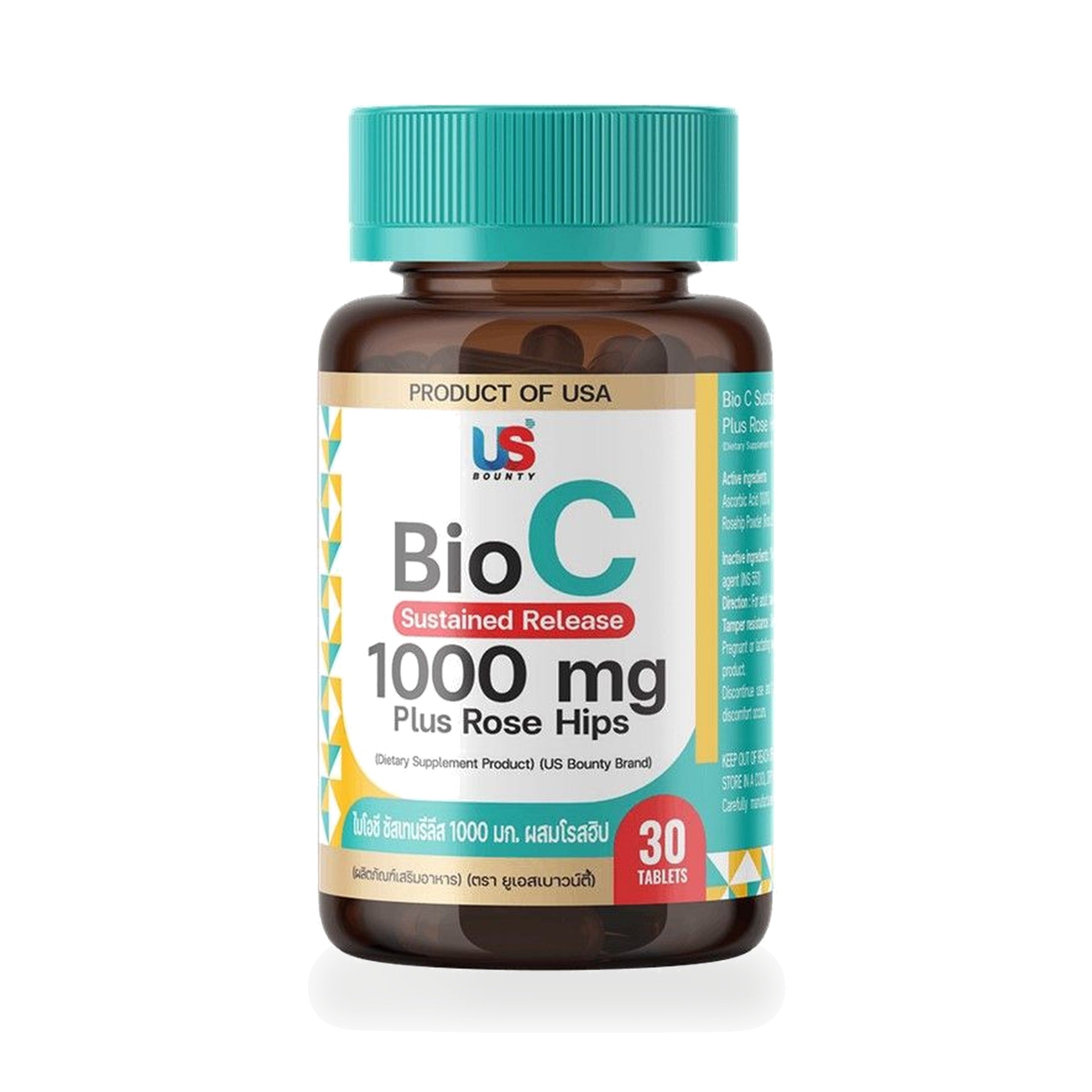 US Bounty Bio-C 1,000mg Sustained-Release Vitamin C Tablets ‚ 30 Tablets