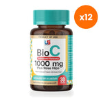 US Bounty Bio C 1000mg Sustained Release Tablets for Skin Nourishment 30 Tablets